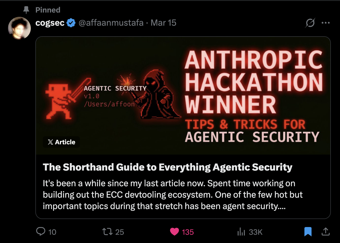 The Shorthand Guide to Everything Agentic Security