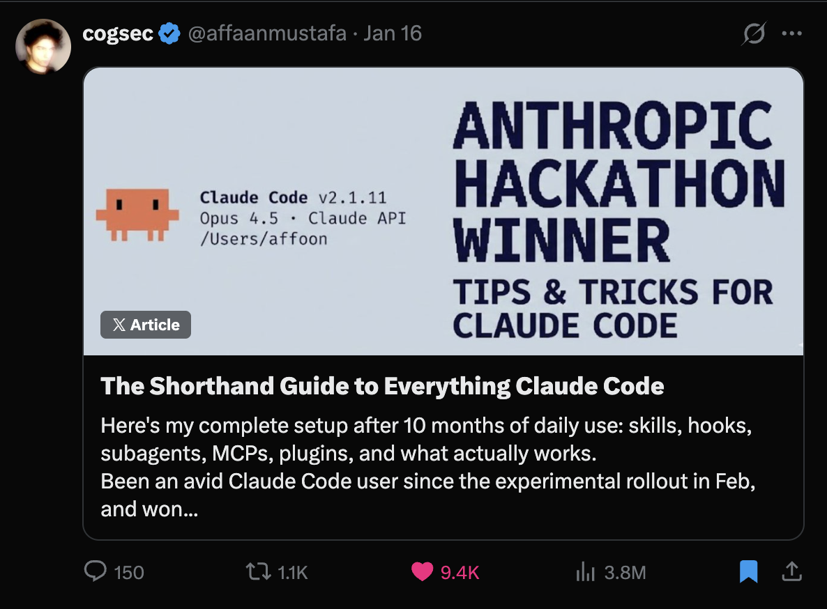 The Shorthand Guide to Everything Claude Code