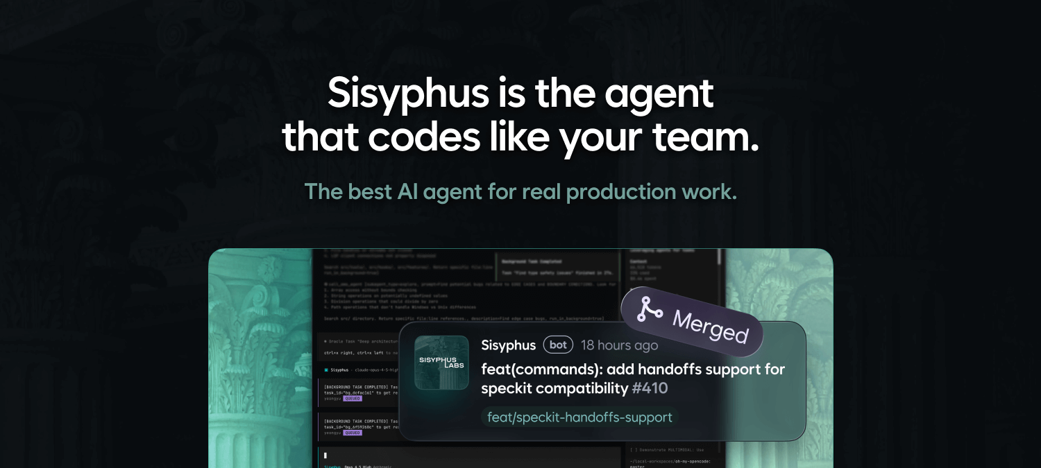 Sisyphus Labs — Sisyphus is the agent that codes like your team.